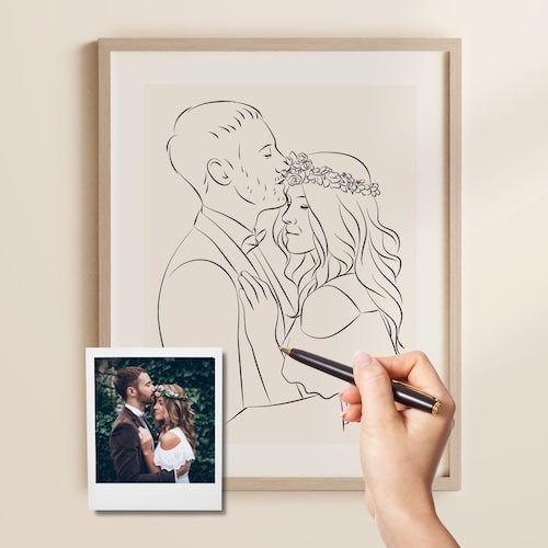 Räätälöity Line Art -muotokuva